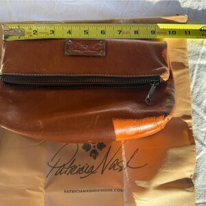 Patricia Nash Tan Leather Wristlet